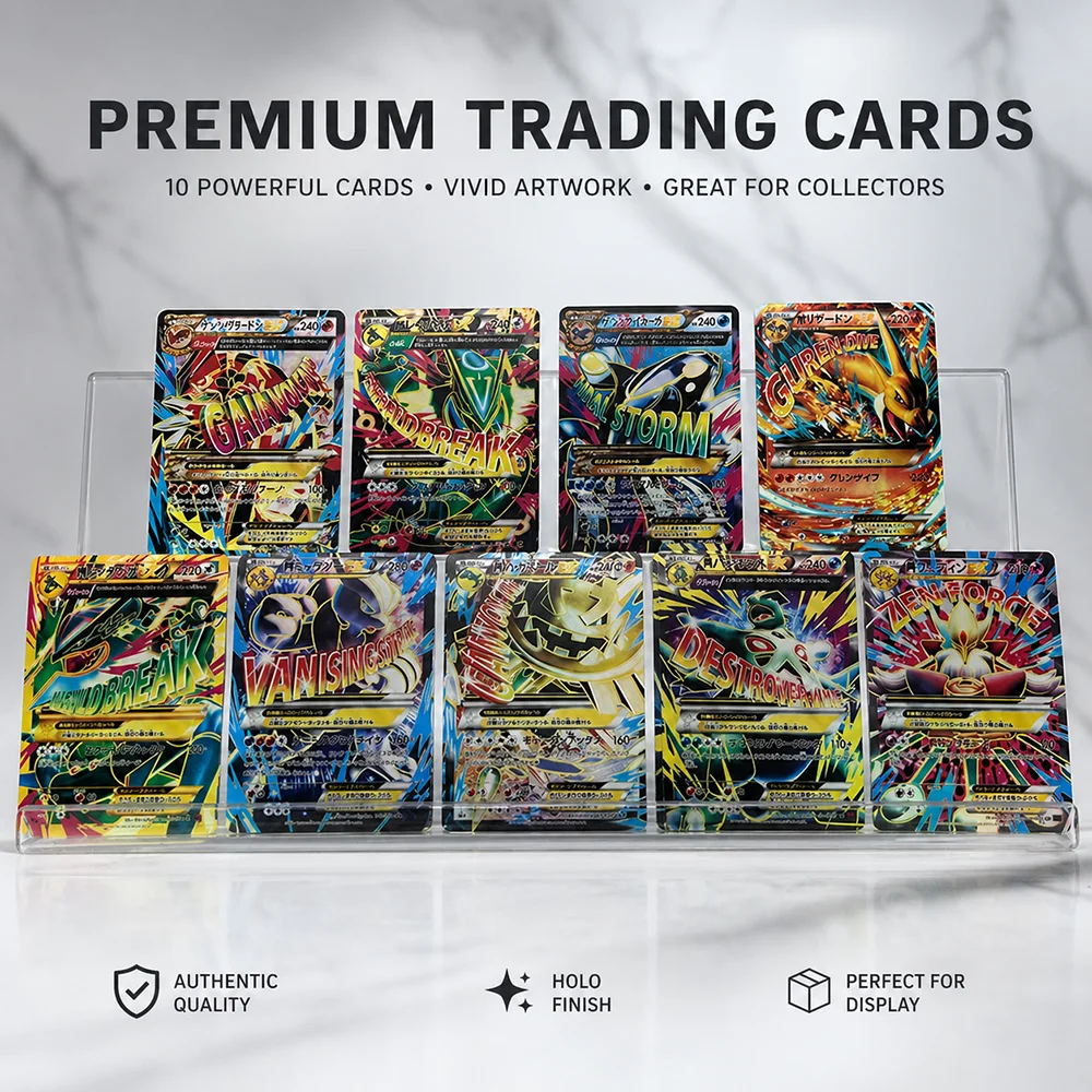 Anime PTCG Collectible Cards 9-Piece Mega Rayquaza Blastoise Evolution Holo Foil Rare Japanese Vintage Collectible Cards
Anime PTCG Collectible Cards 9-Piece Mega Rayquaza Blastoise Evolution Holo Foil Rare Japanese Vintage Collectible Cards