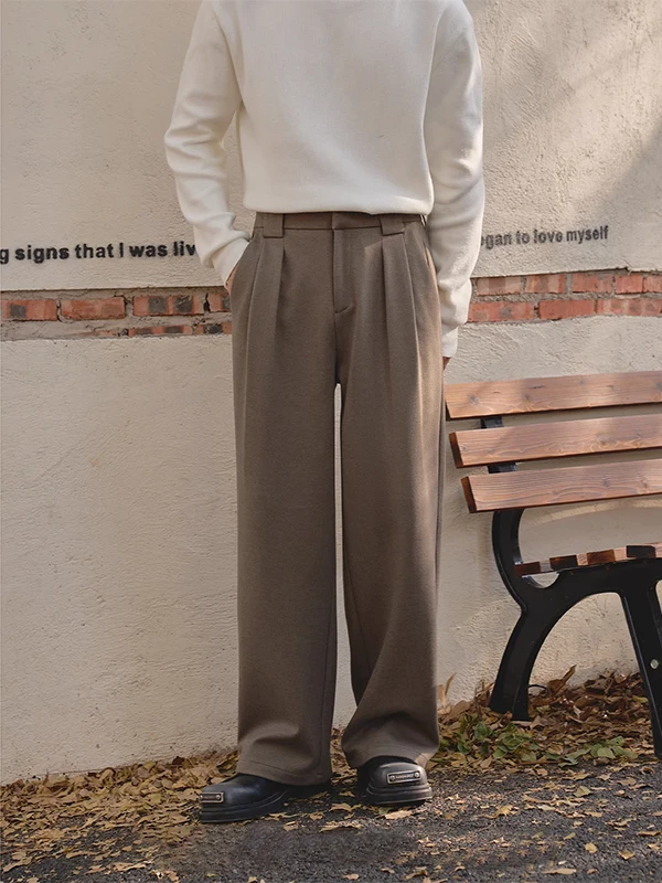 Loose Straight Leg Thiened Men's Autumn Winter Woolen Pants Japanese Sle Casual Long Trousers Faion Urban Youth Pure Color
Loose Straight Leg Thiened Men's Autumn Winter Woolen Pants Japanese Sle Casual Long Trousers Faion Urban Youth Pure Color