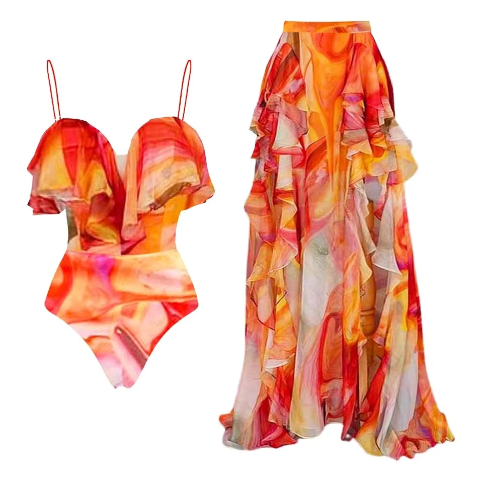 Ruffle One Piece Swimsuit and Skirt Blue Swimwear 2026 Female Vocation Bathing Suit Beachwear Beach Dress Frill Sarong Cove-Up
Ruffle One Piece Swimsuit and Skirt Blue Swimwear 2026 Female Vocation Bathing Suit Beachwear Beach Dress Frill Sarong Cove-Up