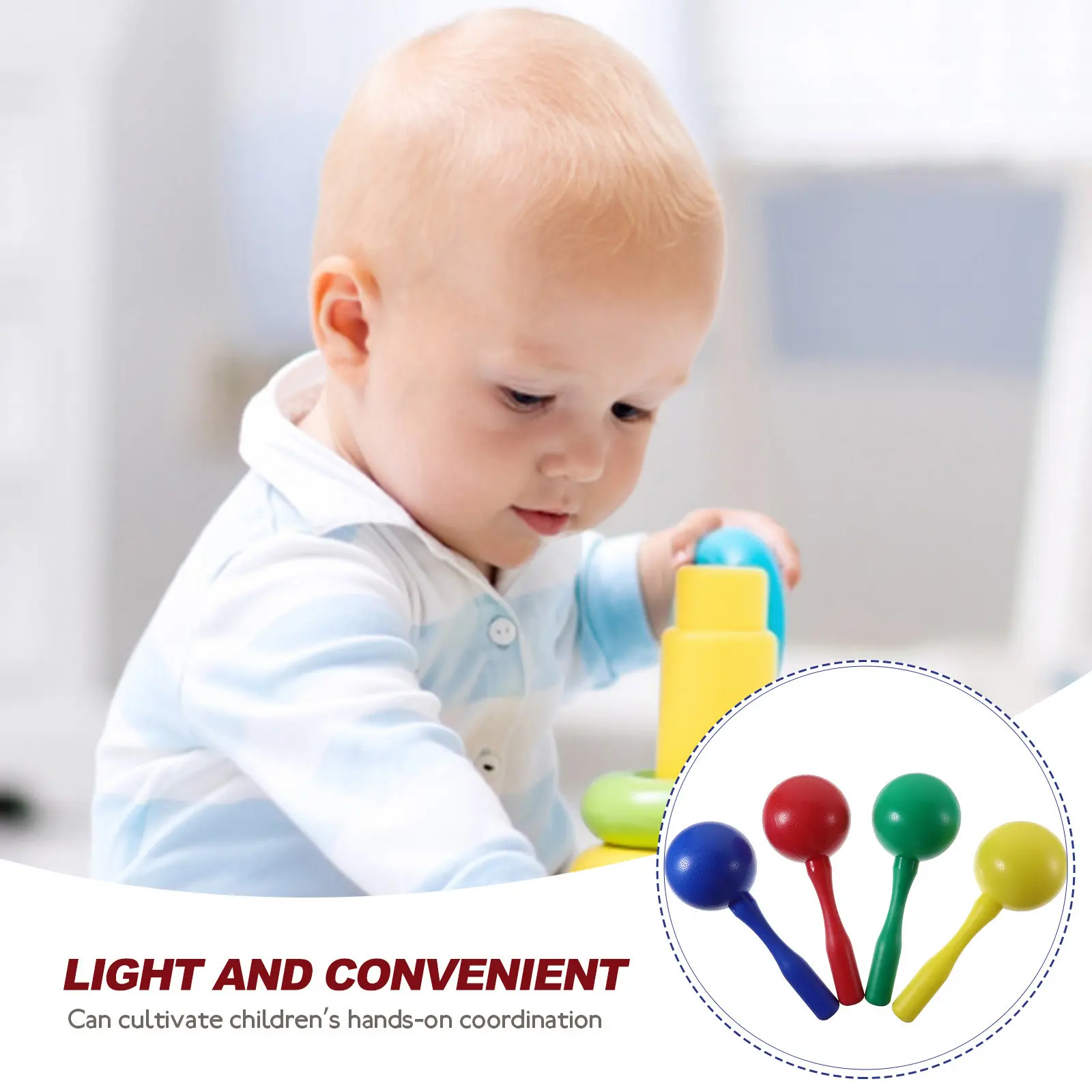 8Pcs Shaking Maracas Musical Instrument Instrumental Auditory Training Sensory Development Maracas
8Pcs Shaking Maracas Musical Instrument Instrumental Auditory Training Sensory Development Maracas