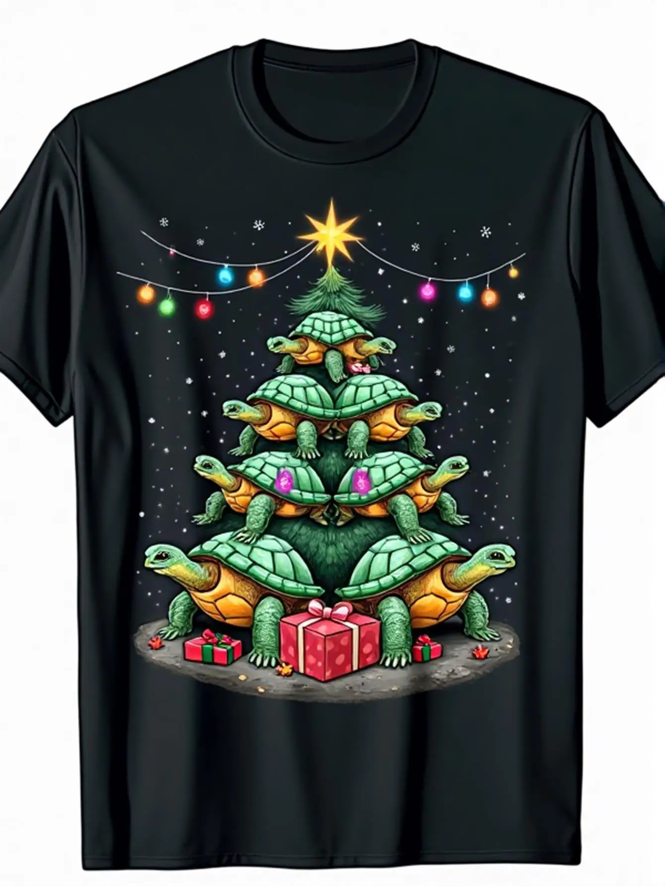 Sea Turtles Christmas Tree Lights Holiday T-Shirt 100% Cotton O-Neck Short Sleeve Summer Casual Mens T-shirt Streetwear
Sea Turtles Christmas Tree Lights Holiday T-Shirt 100% Cotton O-Neck Short Sleeve Summer Casual Mens T-shirt Streetwear