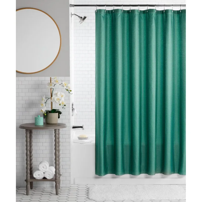 13 Piece Shower Curtain and Hook Set, 72 x 72, Green
13 Piece Shower Curtain and Hook Set, 72 x 72, Green
