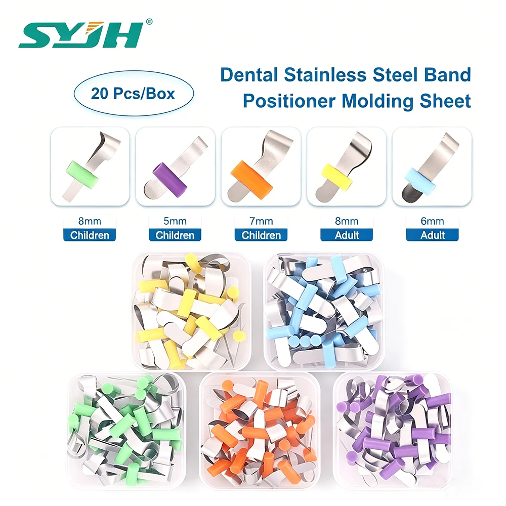 SYJH Dental 60Pcs/3Boxes Sectional Contoured Forming Sheet Stainless Steel Matrices With Positioning Dentistry Orthodontic Tools
SYJH Dental 60Pcs/3Boxes Sectional Contoured Forming Sheet Stainless Steel Matrices With Positioning Dentistry Orthodontic Tools