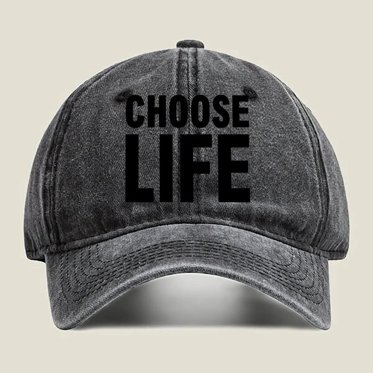 Choose Life Inspirational Slogan Art Washed Baseball Cap
Choose Life Inspirational Slogan Art Washed Baseball Cap