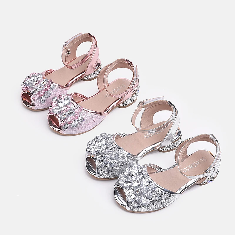 Girls Princess Sandals Summer Luxury Glitter Rhinestone Children's Dress Shoes for Wedding Party Kids Perform Low Heel Sandals
Girls Princess Sandals Summer Luxury Glitter Rhinestone Children's Dress Shoes for Wedding Party Kids Perform Low Heel Sandals