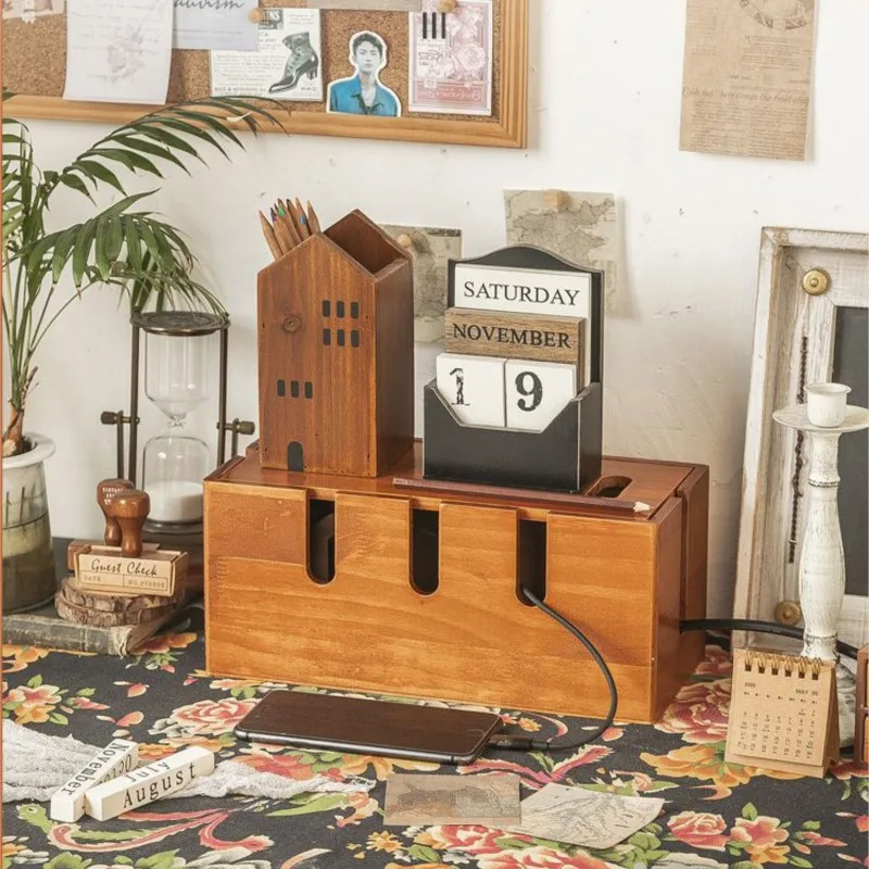 Wooden Socket Board Storage Box Charging Cable Storage Device Data Cable Socket Management Box Desktop Collection Box ZG586
Wooden Socket Board Storage Box Charging Cable Storage Device Data Cable Socket Management Box Desktop Collection Box ZG586