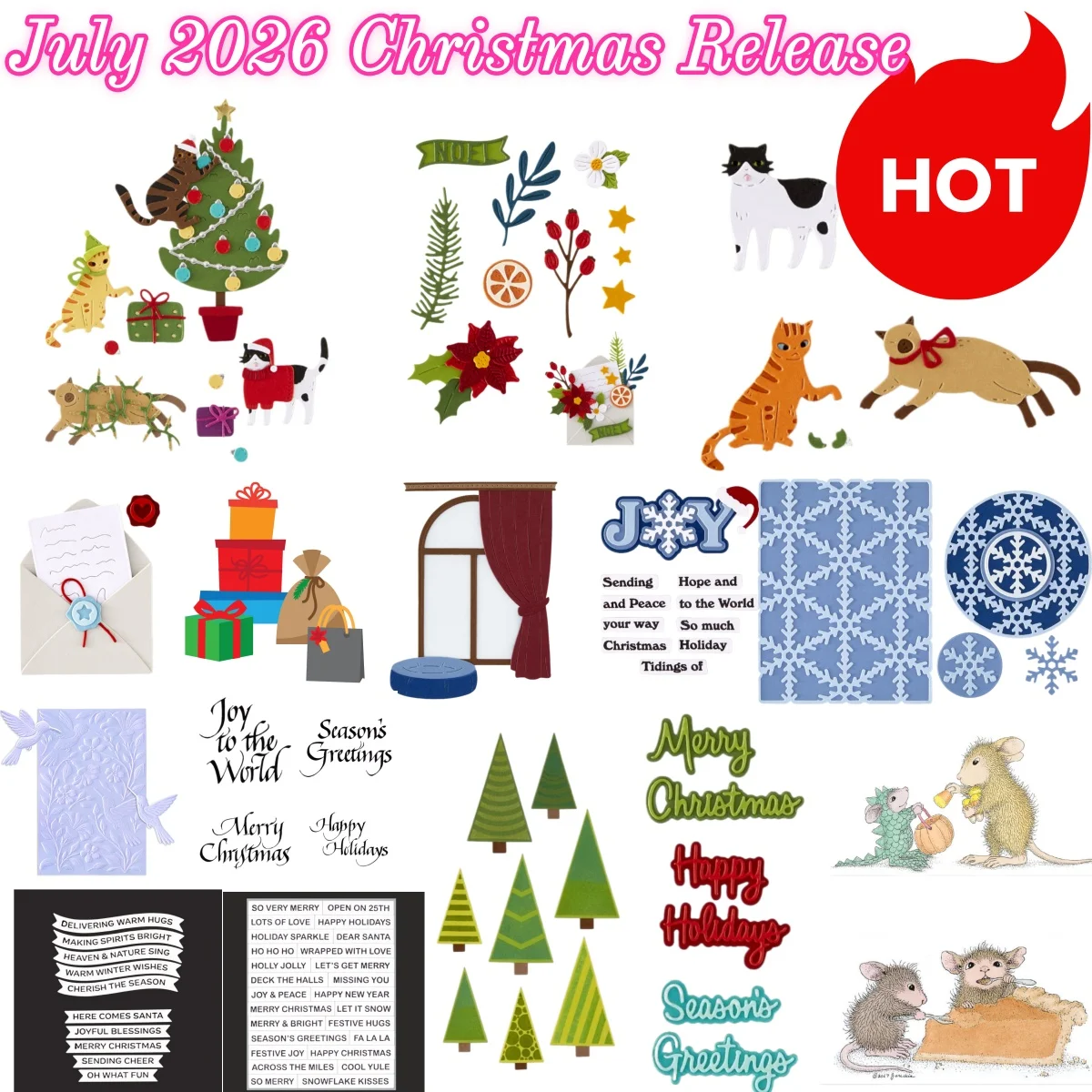 July 2026 Christmas Snowflake Floral Tree Metal Cutting Dies Clear Stamps Stencil Hot Foil for DIY Making Card Scrapbook Craft
July 2026 Christmas Snowflake Floral Tree Metal Cutting Dies Clear Stamps Stencil Hot Foil for DIY Making Card Scrapbook Craft