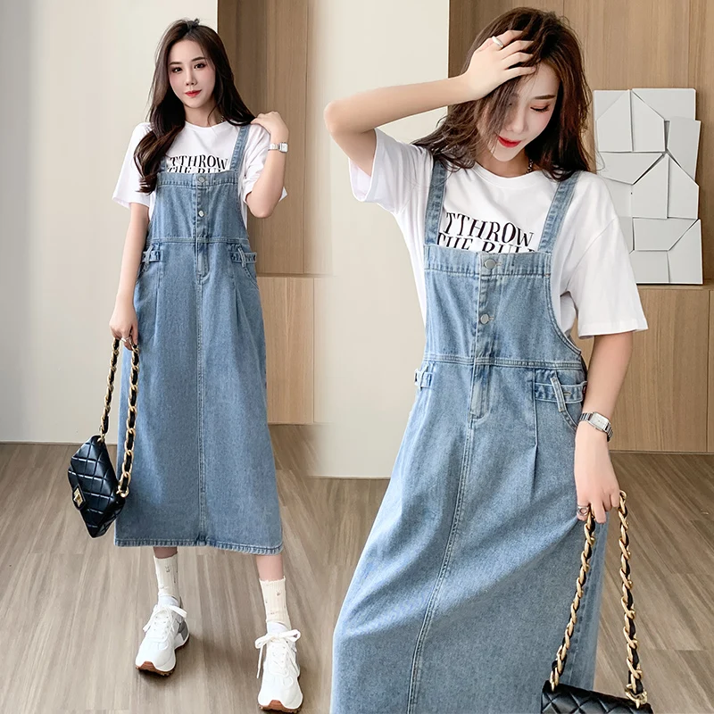 Sweet Strap Denim Dress 2025 Spring/Summer New Large Size Versatile Loose Single Breasted Strap Dresses Split Mid length Dress
Sweet Strap Denim Dress 2025 Spring/Summer New Large Size Versatile Loose Single Breasted Strap Dresses Split Mid length Dress