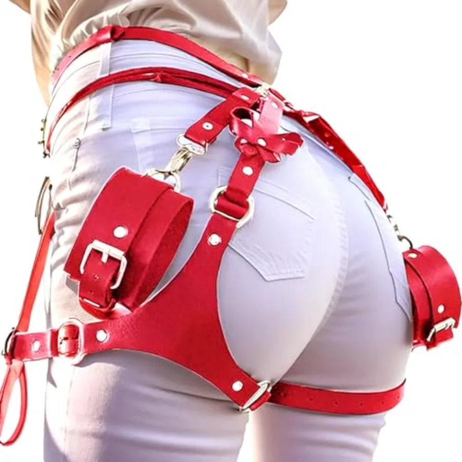 BAQOEYII Punk Leather Thigh Straps, Punk Leather Thigh Harness, Red Waist Chain Belt for Halloween Christmas Gothic Nightclub D
BAQOEYII Punk Leather Thigh Straps, Punk Leather Thigh Harness, Red Waist Chain Belt for Halloween Christmas Gothic Nightclub D