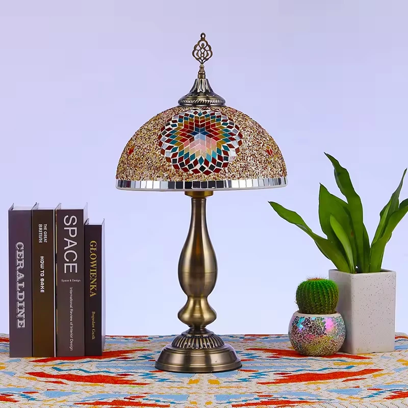 Marrakech Traditional Handmade Vintage Guangdong Colored Mosaic Iron Tiffany European AC LED Table Lamp
Marrakech Traditional Handmade Vintage Guangdong Colored Mosaic Iron Tiffany European AC LED Table Lamp