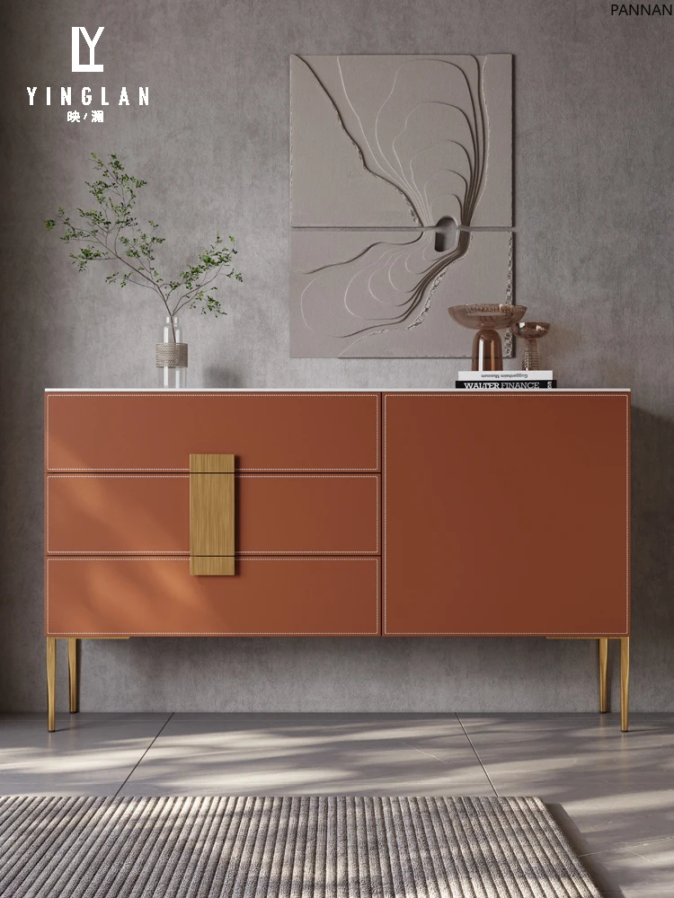 Light luxury saddle leather dining side cabinet storage modern simple guest restaurant Italian rock slab secret cabinet
Light luxury saddle leather dining side cabinet storage modern simple guest restaurant Italian rock slab secret cabinet