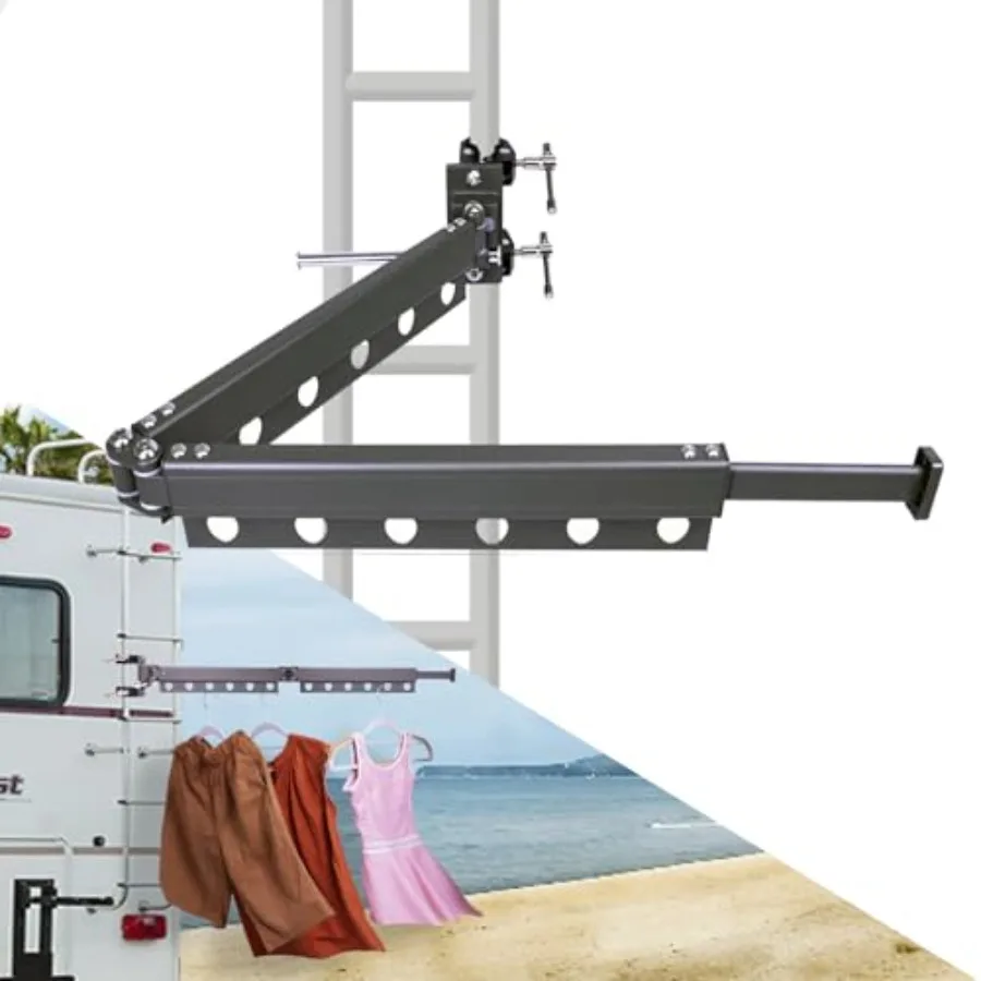 RV Clothes Drying Rack 35 Inch Telescopic Trapezoid Laundry Hanger Aviation Aluminum Foldable and Rustproof 50 LBS Load Capacit
RV Clothes Drying Rack 35 Inch Telescopic Trapezoid Laundry Hanger Aviation Aluminum Foldable and Rustproof 50 LBS Load Capacit