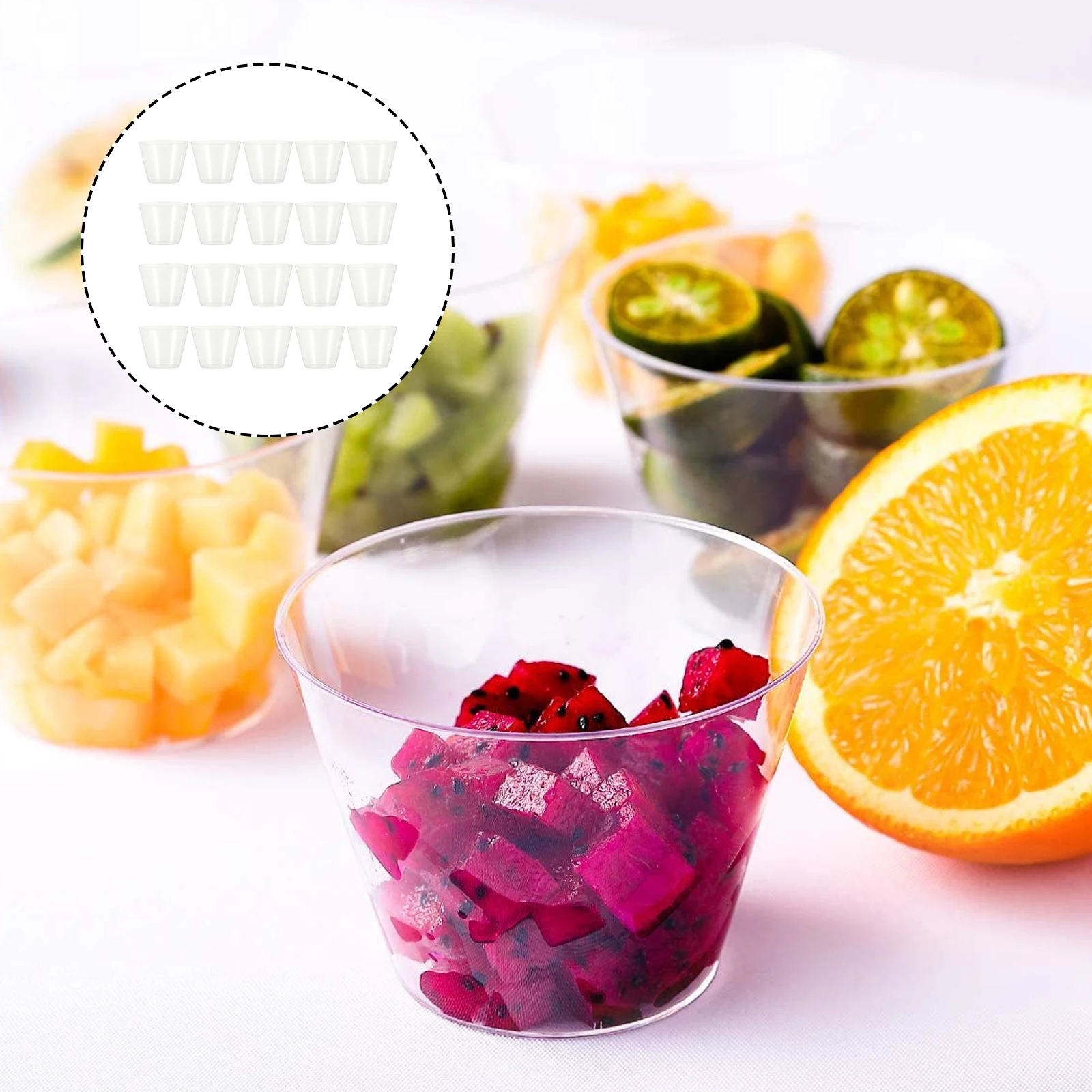 25pcs Transparent Plastic Cups for Cold Drink Ice Cream Glass Decorative Cocktail Party Disposable Beverage
25pcs Transparent Plastic Cups for Cold Drink Ice Cream Glass Decorative Cocktail Party Disposable Beverage