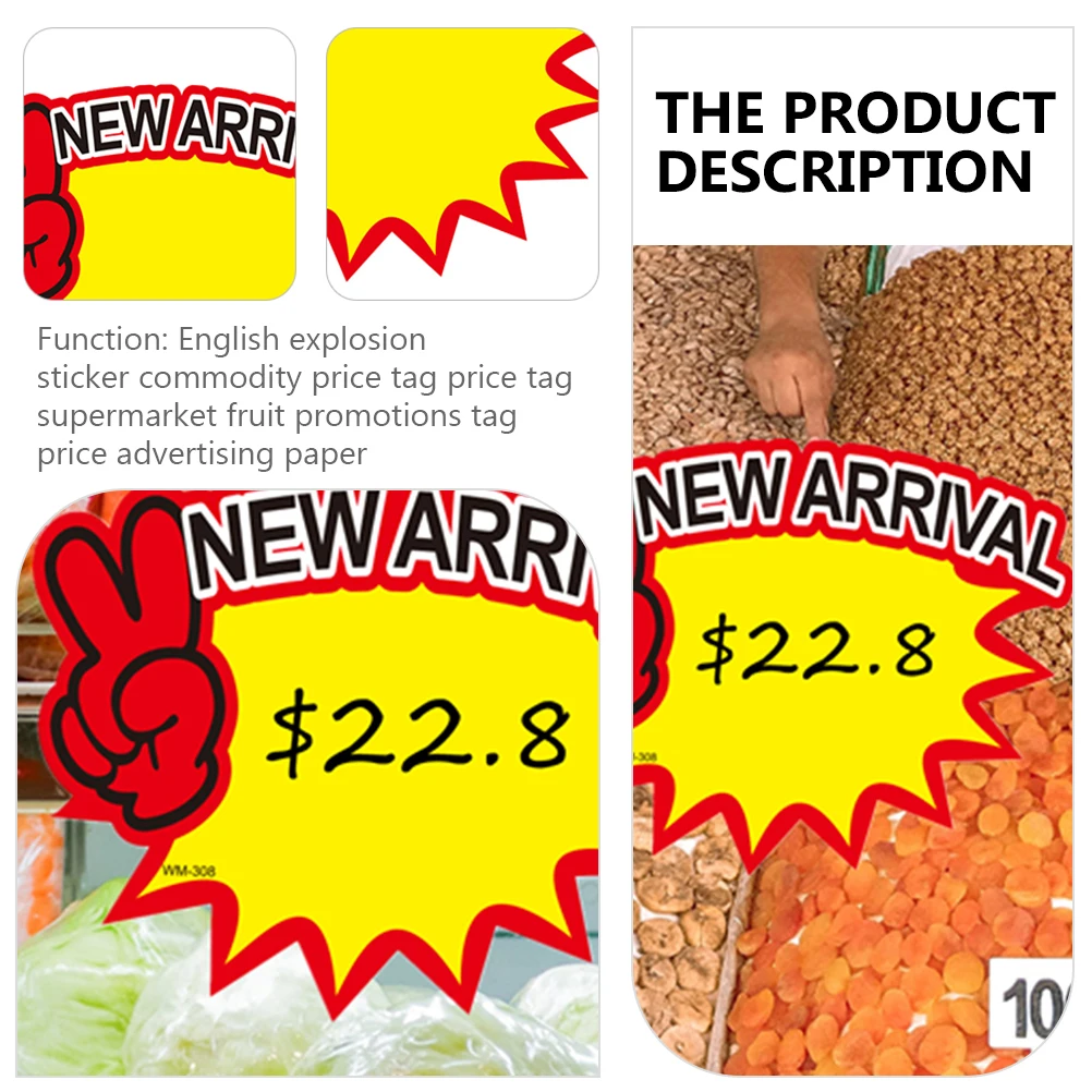 50 Pcs Price Tags Promotional Signs Advertising Labels Stickers Retail Supermarket Display Blank Cards File Folder Inserts
50 Pcs Price Tags Promotional Signs Advertising Labels Stickers Retail Supermarket Display Blank Cards File Folder Inserts