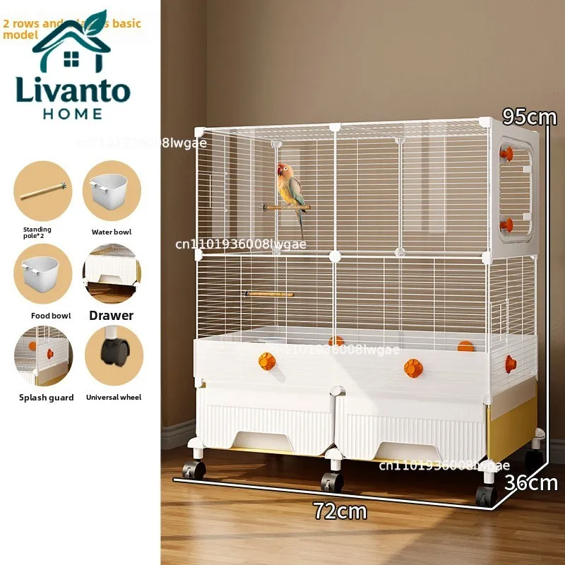 Large Bird Cage for Parrots New Generation Anti-Scatter Design for Cockatiels Spacious Aviary Luxury Habitat for Medium Birds
Large Bird Cage for Parrots New Generation Anti-Scatter Design for Cockatiels Spacious Aviary Luxury Habitat for Medium Birds