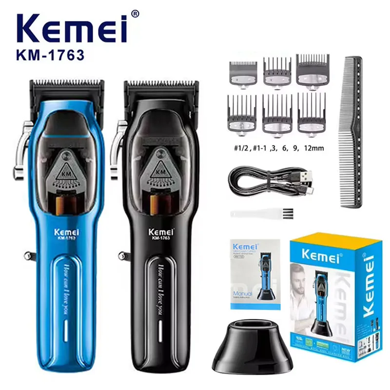 Kemei KM-1763 9000 об/мин электрическая машинка для стрижки волос перезаряжаемая 10 Вт триммеры большой мощности Парикмахерская Pro беспроводная машина для стрижки волос для мужчин
Kemei KM-1763 9000 об/мин электрическая машинка для стрижки волос перезаряжаемая 10 Вт триммеры большой мощности Парикмахерская Pro беспроводная машина для стрижки волос для мужчин