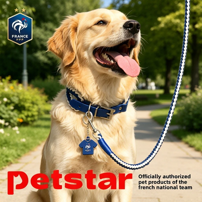 French Football Team Style Pet Collar Leash Set Adjustable Nylon Dogs Traction Rope with Jersey Pendant Decor Pet Supplies
French Football Team Style Pet Collar Leash Set Adjustable Nylon Dogs Traction Rope with Jersey Pendant Decor Pet Supplies