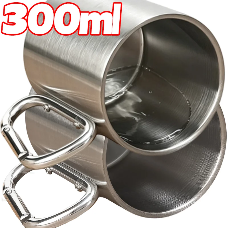 Stainless Steel Camping Cup Portable Outdoor Mug with Hook Handle for Hiking Travel Coffee Tea Drinking Cup Backpack Camping
Stainless Steel Camping Cup Portable Outdoor Mug with Hook Handle for Hiking Travel Coffee Tea Drinking Cup Backpack Camping