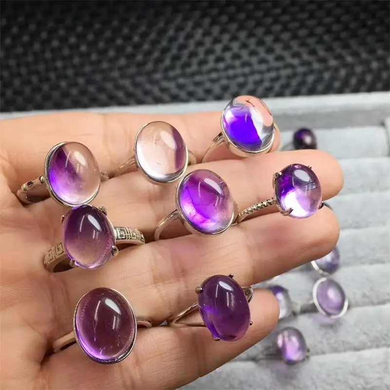 S925 Natural Purple Hair Quartz Adjustable Size Ring Crystal Gemstone Trendy Creative Mature Fashion Women Healing Jewelry Gift
S925 Natural Purple Hair Quartz Adjustable Size Ring Crystal Gemstone Trendy Creative Mature Fashion Women Healing Jewelry Gift