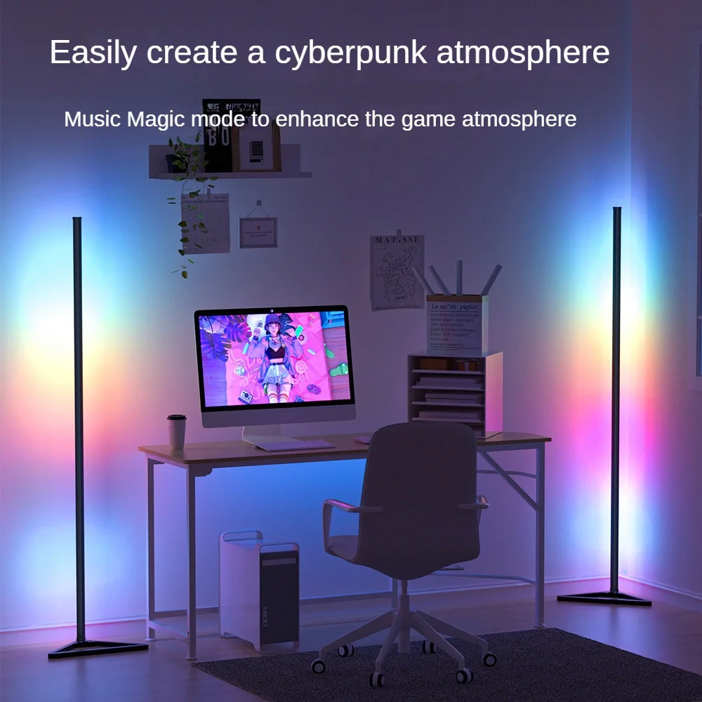 Угловой торшер RGB с регулируемой яркостью для гостиной, подставка 140 см, умные светодиодные окружающие светильники для спальни, скандинавский домашний декор, внутреннее освещение
Угловой торшер RGB с регулируемой яркостью для гостиной, подставка 140 см, умные светодиодные окружающие светильники для спальни, скандинавский домашний декор, внутреннее освещение
