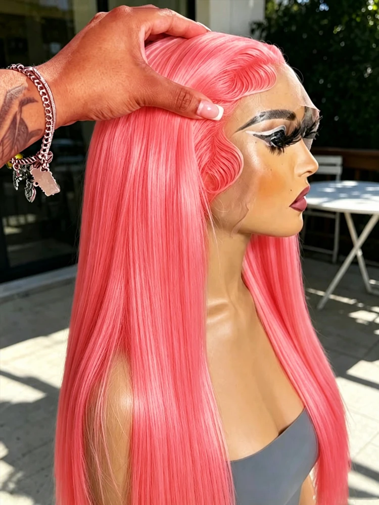 13x6 Hd Lace Frontal Wig 250 Density Pink 13x4 Lace Front Human Hair Wigs For Women Colored Straight Brazilian Wig
13x6 Hd Lace Frontal Wig 250 Density Pink 13x4 Lace Front Human Hair Wigs For Women Colored Straight Brazilian Wig