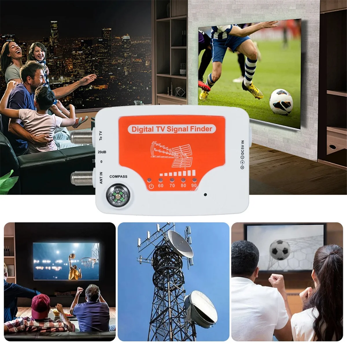 TF-02 Digital TV Signal Finder Digital Aerial Terrestrial TV Antenna Signal Strength Meter Detector Receiver_A02I
TF-02 Digital TV Signal Finder Digital Aerial Terrestrial TV Antenna Signal Strength Meter Detector Receiver_A02I