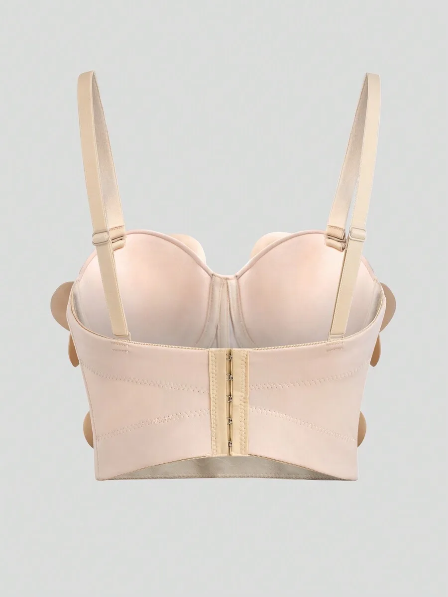 Womens Strapless Bra Top With Underwire Support And Back Zip Closure
Womens Strapless Bra Top With Underwire Support And Back Zip Closure