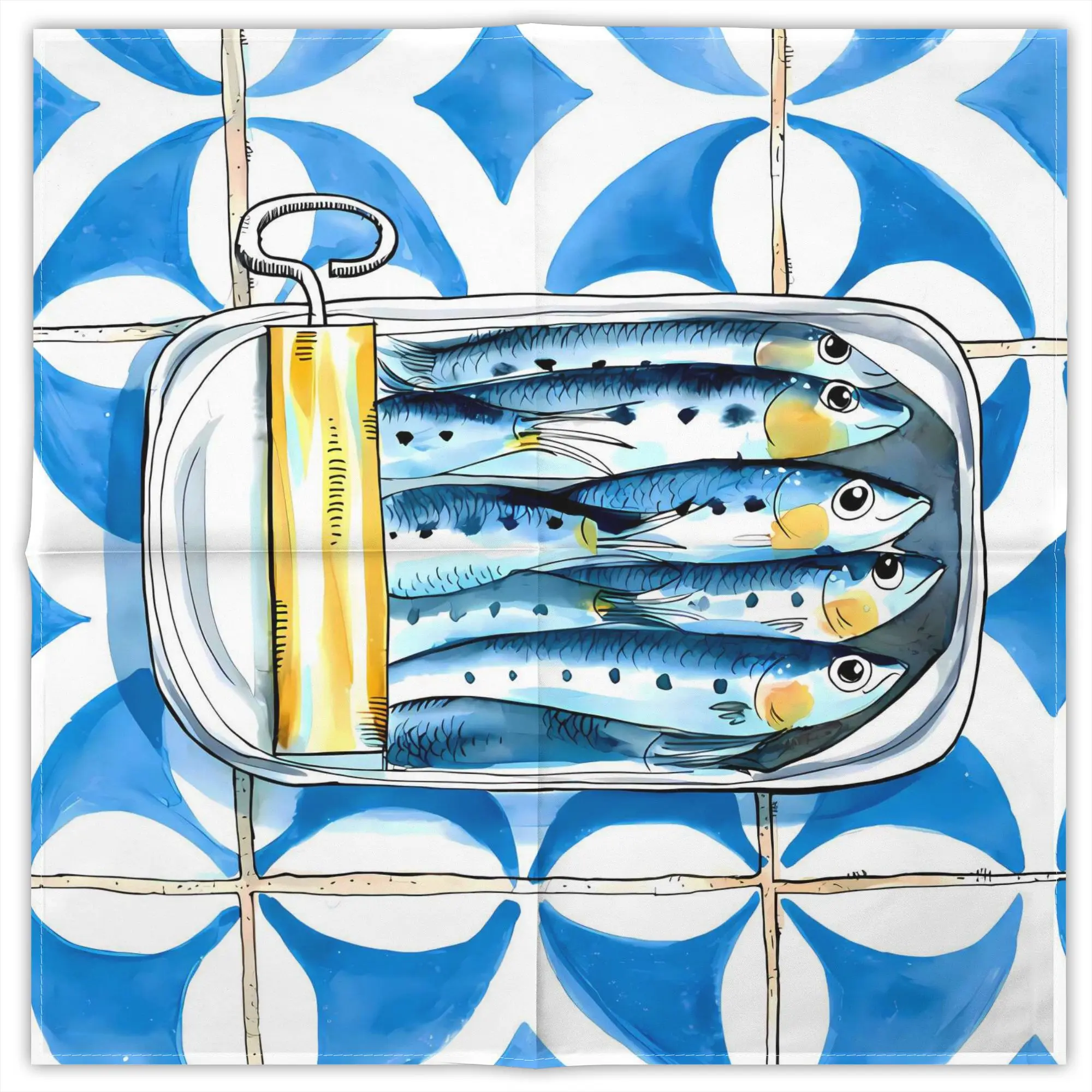 Canned Sardines Fish Fashion Square Scarf Decorative Polyester Printed Daily
Canned Sardines Fish Fashion Square Scarf Decorative Polyester Printed Daily