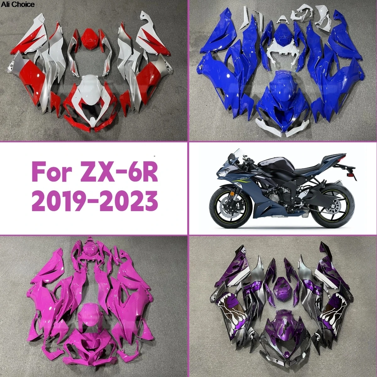 2019-2023 ZX-6R ABS Plastic Aftermarket Fairings Custom Fit For 19-23 Kawasaki ZX 6R Motorcycle Fairing Kit
2019-2023 ZX-6R ABS Plastic Aftermarket Fairings Custom Fit For 19-23 Kawasaki ZX 6R Motorcycle Fairing Kit