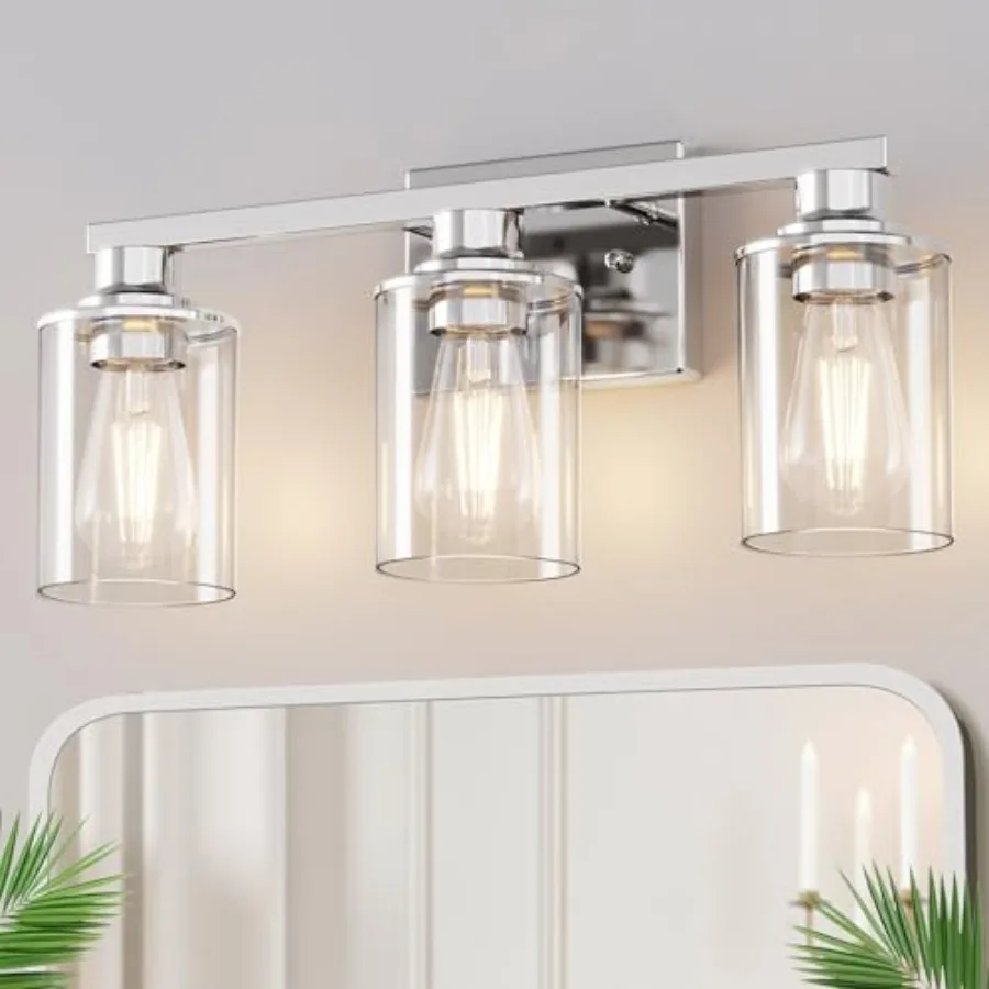 17 Inch Bathroom Light Fixtures, Bathroom Lighting Fixtures Over Mirror with Clear Glass Shade, Vanity Lights for Living Room B
17 Inch Bathroom Light Fixtures, Bathroom Lighting Fixtures Over Mirror with Clear Glass Shade, Vanity Lights for Living Room B