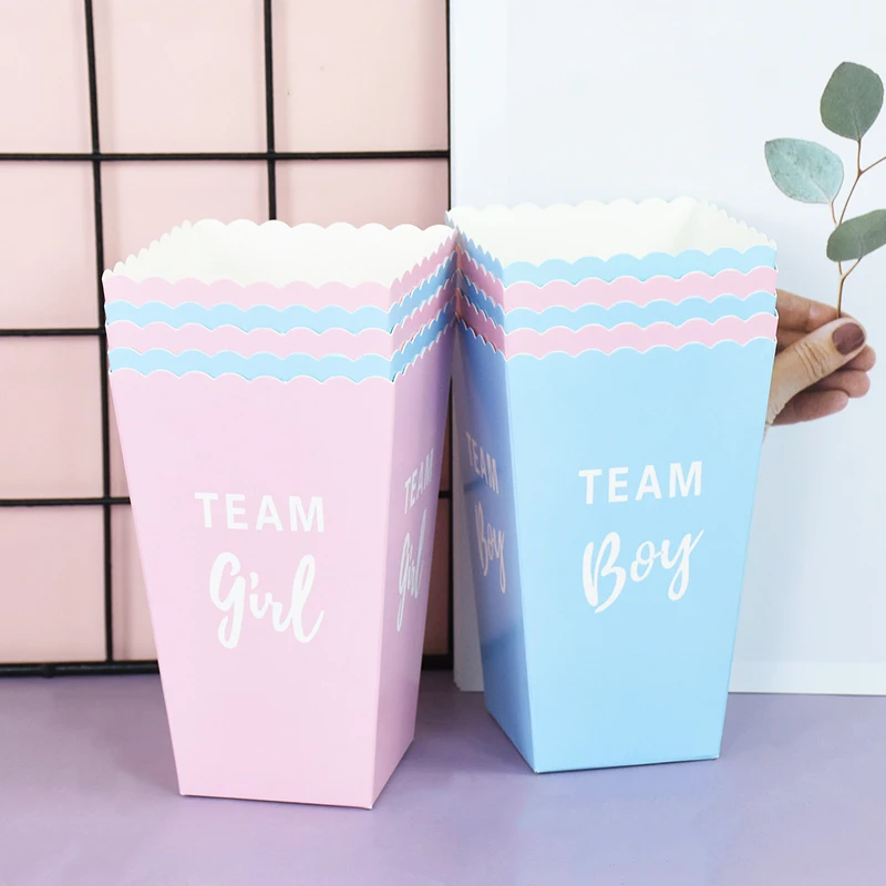 4/10pcs Team Boy Girl Popcorn Box Blue Pink Gender Reveal Party Candy Snack Paper Box Baby Shower Birthday Party Favors Supplies
4/10pcs Team Boy Girl Popcorn Box Blue Pink Gender Reveal Party Candy Snack Paper Box Baby Shower Birthday Party Favors Supplies