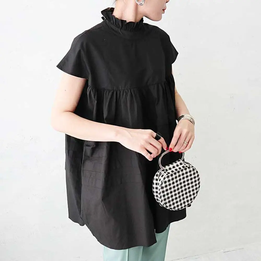 2025 Japanese and Korean Short Sleeved Solid Color Semi High Neck Commuting Back Tie Up Shirt with Temperament
2025 Japanese and Korean Short Sleeved Solid Color Semi High Neck Commuting Back Tie Up Shirt with Temperament