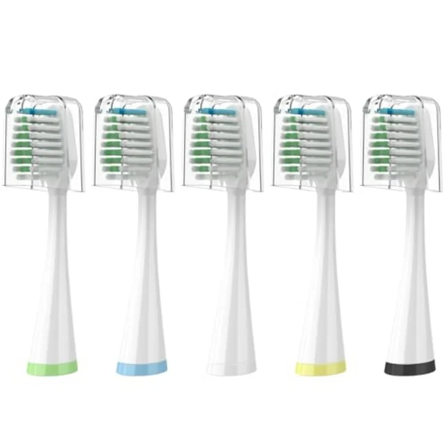Replacement Brush Heads for Smile Bright Platinum Sonic Electric Toothbrush, Soft Bristles, 5-Pack, with Covers
Replacement Brush Heads for Smile Bright Platinum Sonic Electric Toothbrush, Soft Bristles, 5-Pack, with Covers