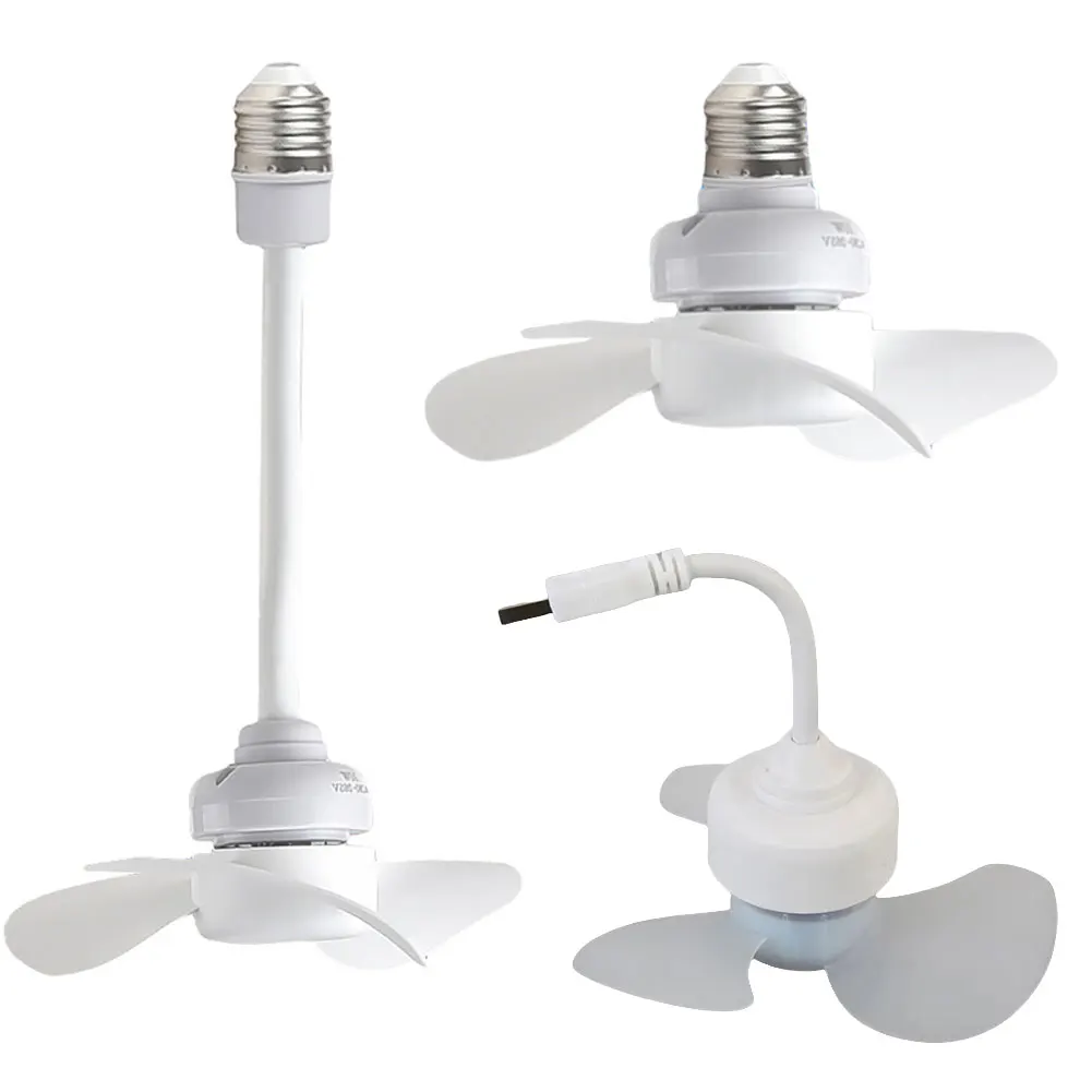 LED Mini Ceiling Fan E27 Base/USB Light Bulb Fan with Socket Hose Extender Small Ceiling Fan Light for Bedroom Living Room
LED Mini Ceiling Fan E27 Base/USB Light Bulb Fan with Socket Hose Extender Small Ceiling Fan Light for Bedroom Living Room