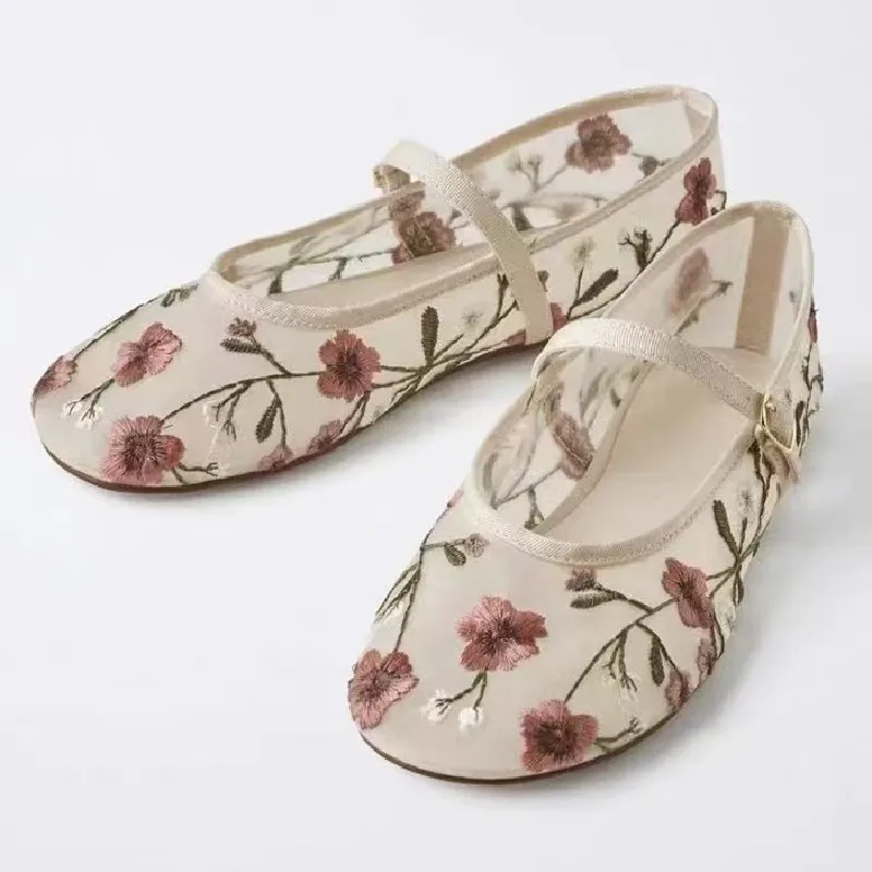 Brand Designer Mesh Ballet Flats Women Fashion Embroidered Flower Elegant Dress Shoes Summer Breathable Mary Jane Shoes Sandals
Brand Designer Mesh Ballet Flats Women Fashion Embroidered Flower Elegant Dress Shoes Summer Breathable Mary Jane Shoes Sandals