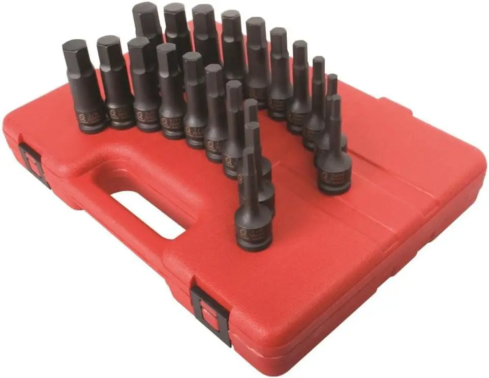 20pc Impact Hex Driver Set, 1/2" Drive, SAE & Metric, Cr-Mo Steel, Heavy Duty Case
20pc Impact Hex Driver Set, 1/2" Drive, SAE & Metric, Cr-Mo Steel, Heavy Duty Case