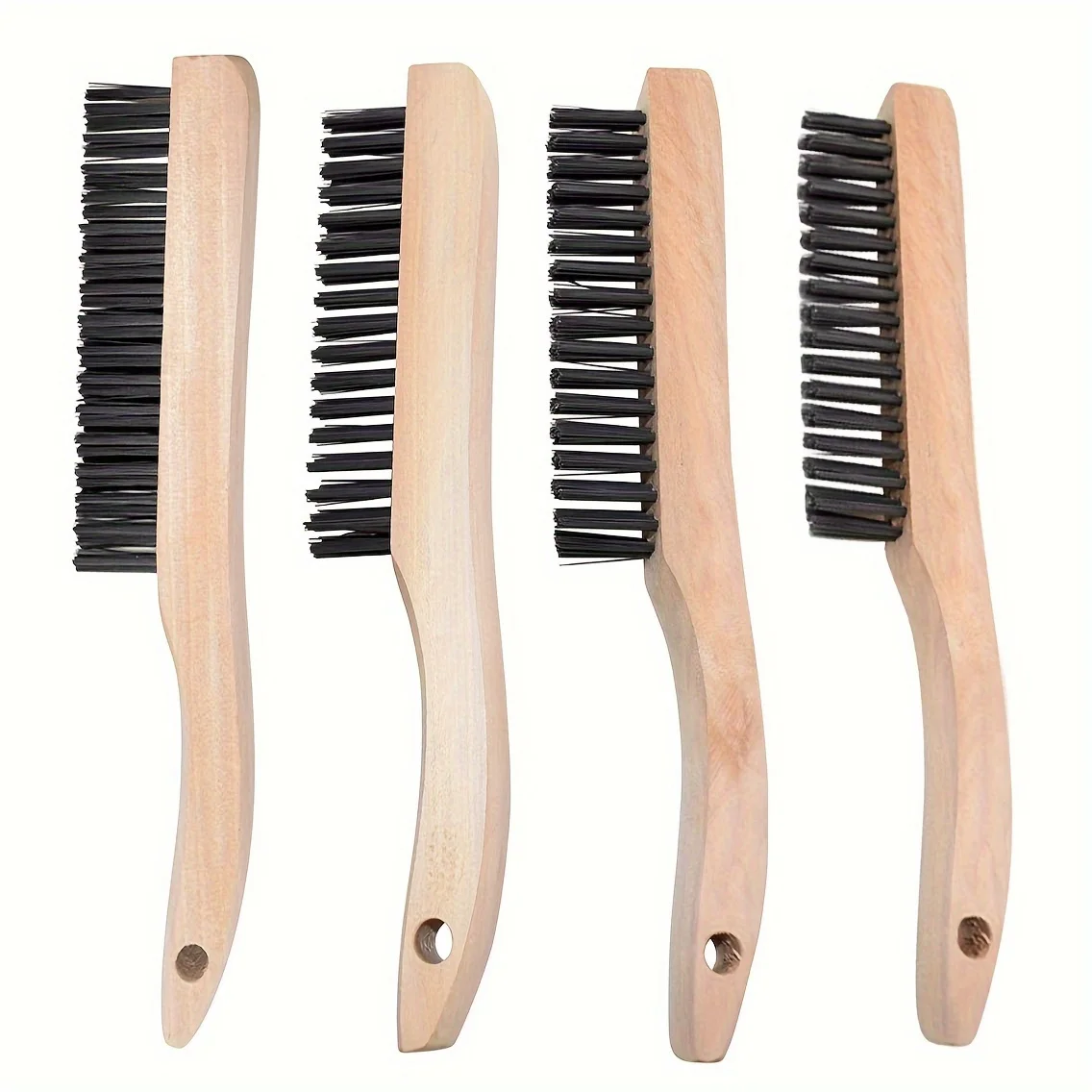 4 Multi-Purpose Shoe Handle Wire Scratch Brushes with Black Oil Tempered Steel
4 Multi-Purpose Shoe Handle Wire Scratch Brushes with Black Oil Tempered Steel