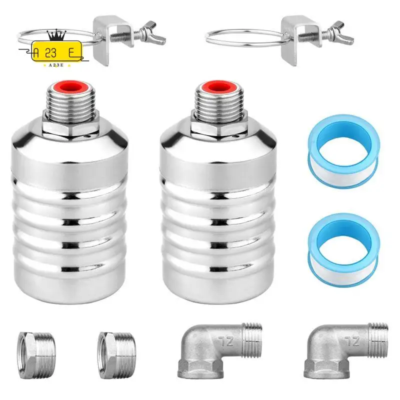 A23E-2Pcs Water Float Valve, Stainless Steel Automatic Water Level Control Float Valve 1/2In And 3/4In Connection Types
A23E-2Pcs Water Float Valve, Stainless Steel Automatic Water Level Control Float Valve 1/2In And 3/4In Connection Types