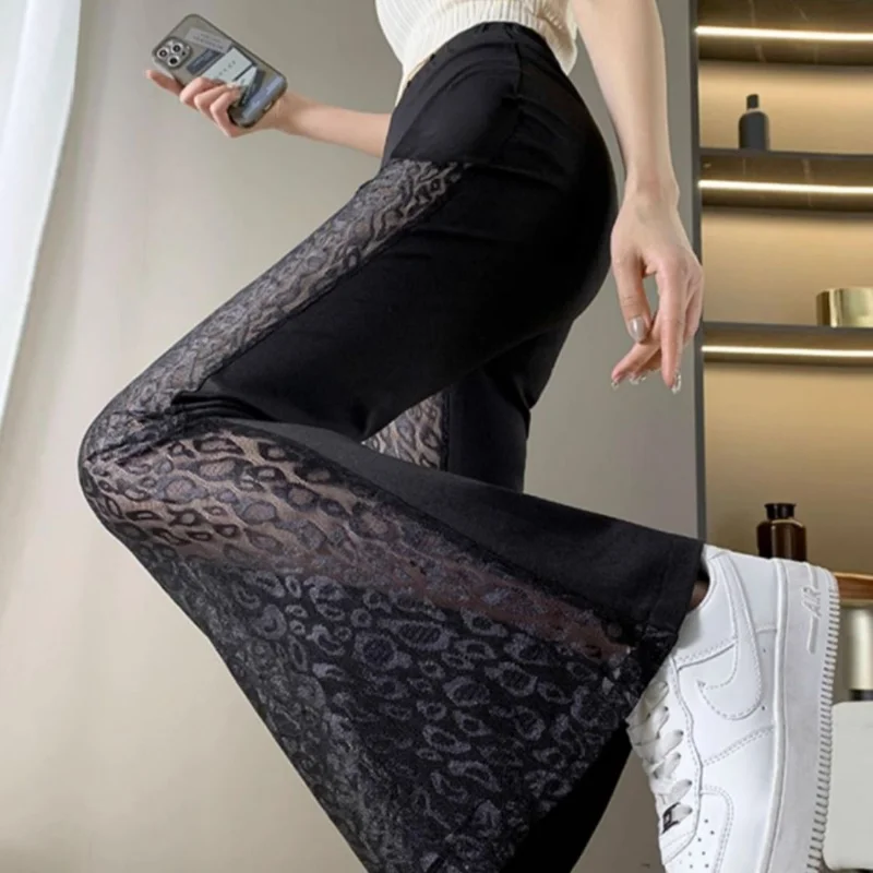 High Waist Lace Mesh Flare Pants Women Niche Design Summer Thin Bell Bottoms Casual Trousers
High Waist Lace Mesh Flare Pants Women Niche Design Summer Thin Bell Bottoms Casual Trousers