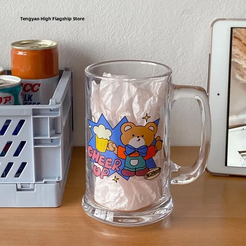 Large Capacity Beer Glass Style Korean Trendy Cold Brew Coffee Cup Milk Tea Juice Glass Cup Tengya High Quality Glass
Large Capacity Beer Glass Style Korean Trendy Cold Brew Coffee Cup Milk Tea Juice Glass Cup Tengya High Quality Glass