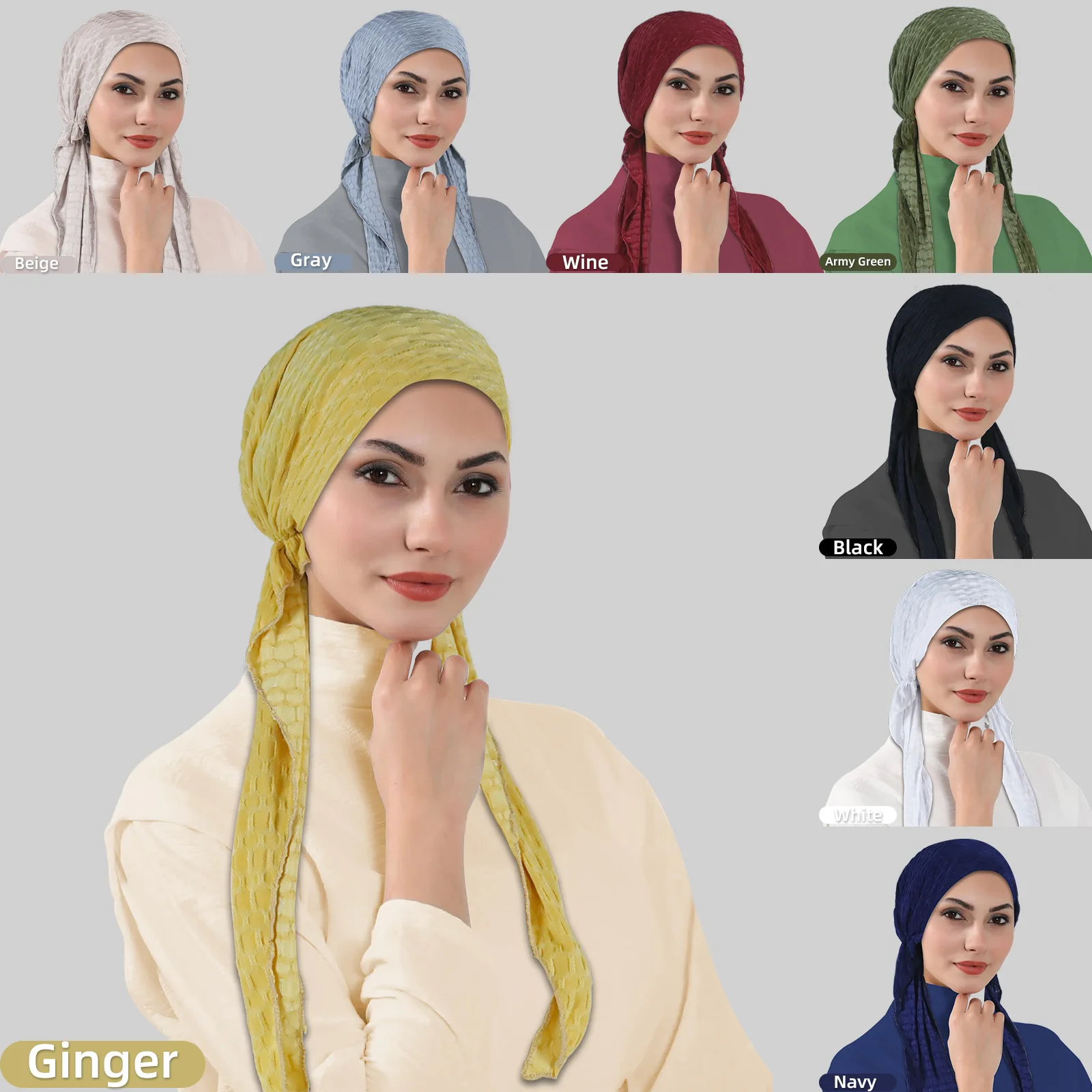 New Bubble Fabric Long Tail Headscarf Muslim Hijab Women Pre-Tied Hat Elastic Head Wrap Bonnet Bandanas Headband Turbante Mujer
New Bubble Fabric Long Tail Headscarf Muslim Hijab Women Pre-Tied Hat Elastic Head Wrap Bonnet Bandanas Headband Turbante Mujer