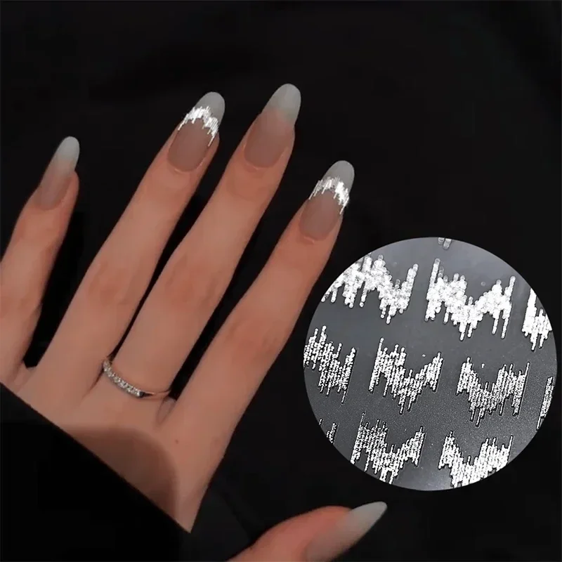 New 5Pcs High Gloss Reflective Nail Stickers 3D Sparkling Nail Art Decals Dark Flashy Effect Aurora Decorations French Manicure
New 5Pcs High Gloss Reflective Nail Stickers 3D Sparkling Nail Art Decals Dark Flashy Effect Aurora Decorations French Manicure
