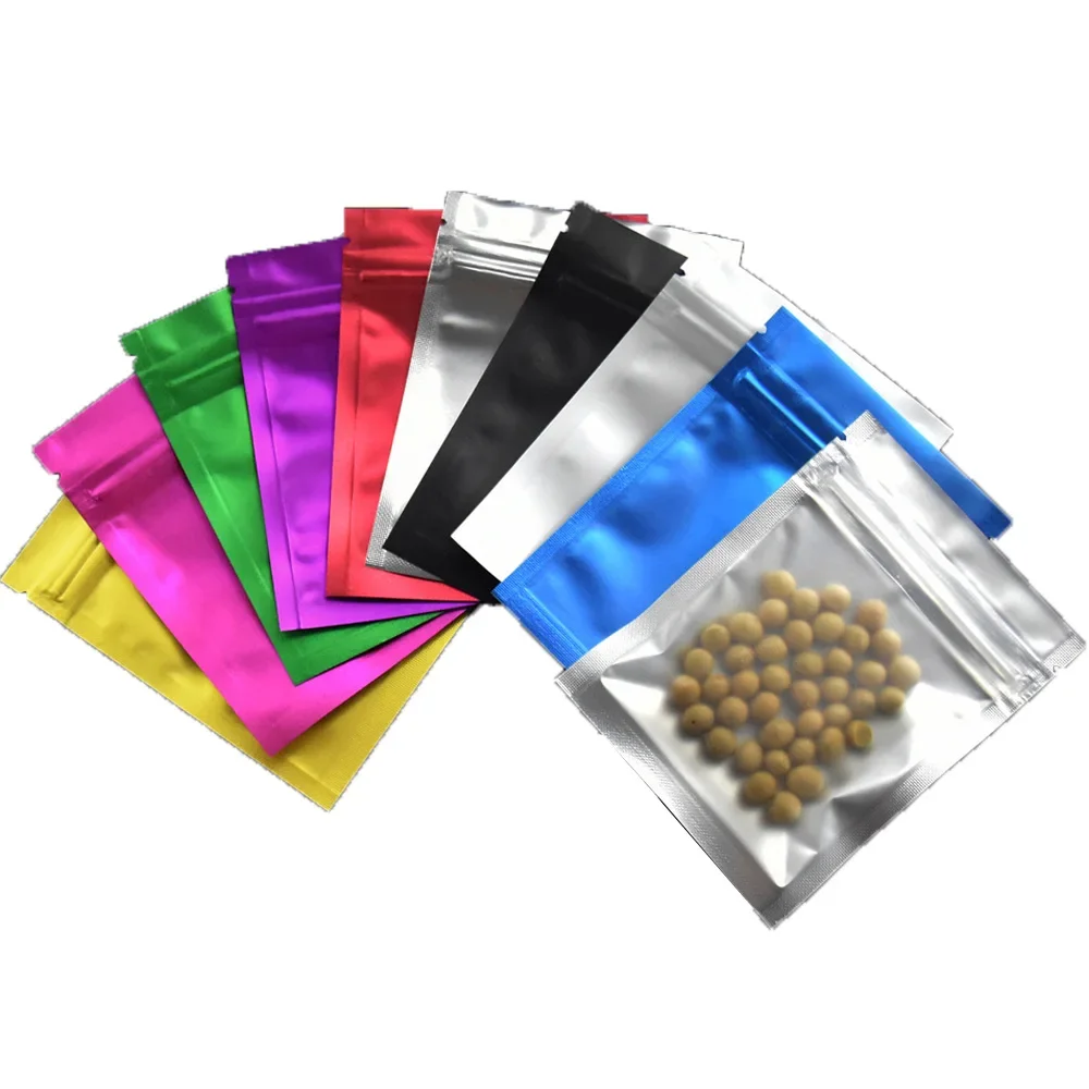 100pcs Colorful Clear Front Zipper Seal Mylar Pouch Reclosable Food Snack Coffee Pack Plastic Matte Aluminum Foil Zip Lock Bag
100pcs Colorful Clear Front Zipper Seal Mylar Pouch Reclosable Food Snack Coffee Pack Plastic Matte Aluminum Foil Zip Lock Bag