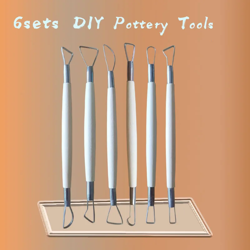 Wholesale 6PCS/SET Wooden Handle & Multiple Shapes Metal Blade Pottery Sculpture Clay Tools FAST DELIVERY
Wholesale 6PCS/SET Wooden Handle & Multiple Shapes Metal Blade Pottery Sculpture Clay Tools FAST DELIVERY