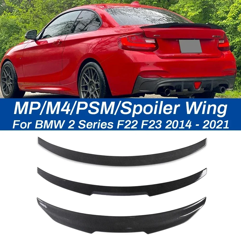 For BMW 2 Series F22 F23 F87 2014 -2021 Gloss Black MP/M4/PSM Style Rear Trunk Bumper Lip Wing Tail Carbon Fiber Roof Spoiler
For BMW 2 Series F22 F23 F87 2014 -2021 Gloss Black MP/M4/PSM Style Rear Trunk Bumper Lip Wing Tail Carbon Fiber Roof Spoiler