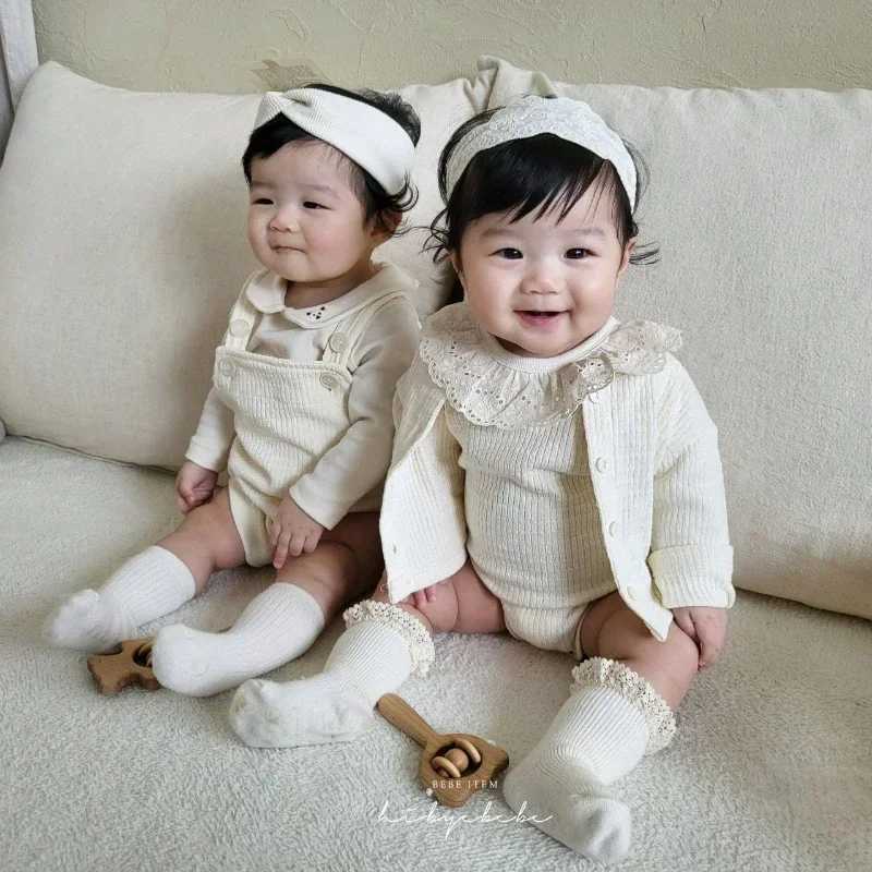 Baby Girls Bodysuits White Lace One-Pieces Clothing Infant Kids Autumn Causal Jumpsuits Long Sleeve Shoulder Strap Rompers
Baby Girls Bodysuits White Lace One-Pieces Clothing Infant Kids Autumn Causal Jumpsuits Long Sleeve Shoulder Strap Rompers