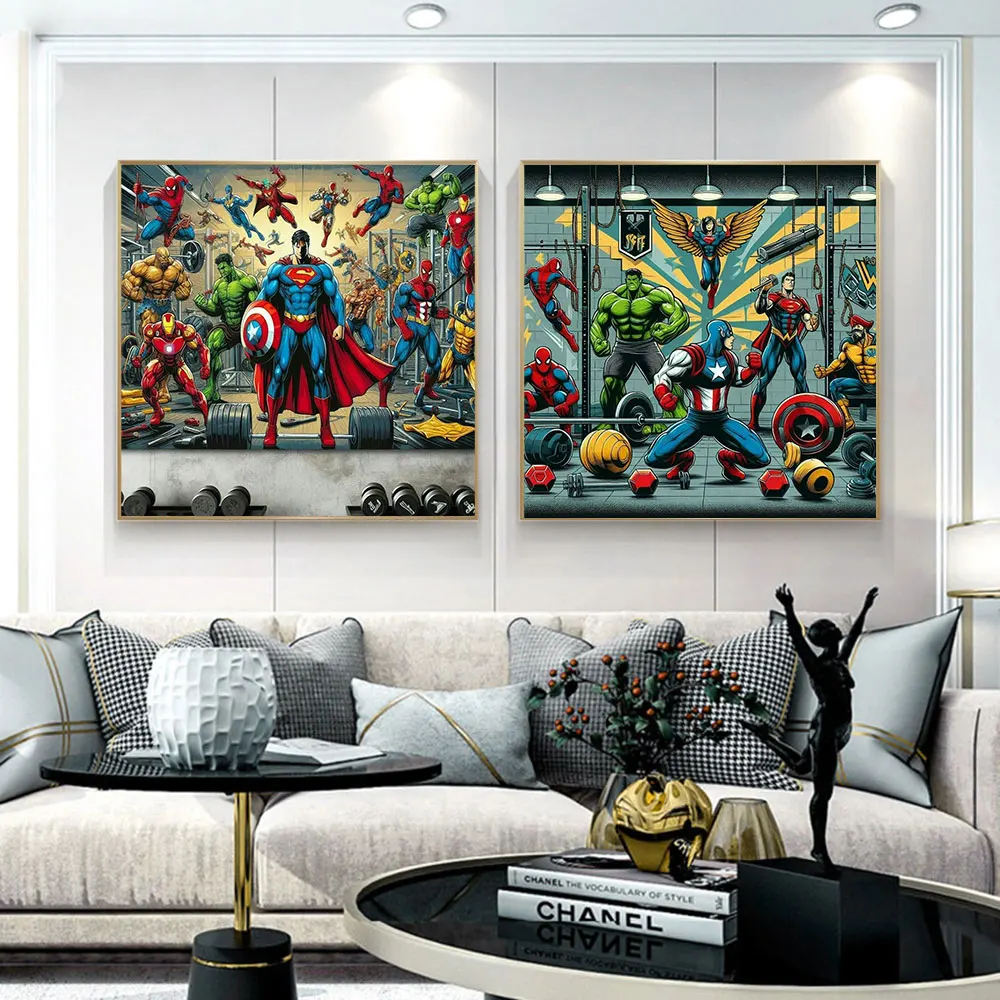 Marvel Heroes Iron Man Hulk Captain America Gym Workout Canvas Prints Painting Poster Decor Gym Children's Birthday Gifts
Marvel Heroes Iron Man Hulk Captain America Gym Workout Canvas Prints Painting Poster Decor Gym Children's Birthday Gifts