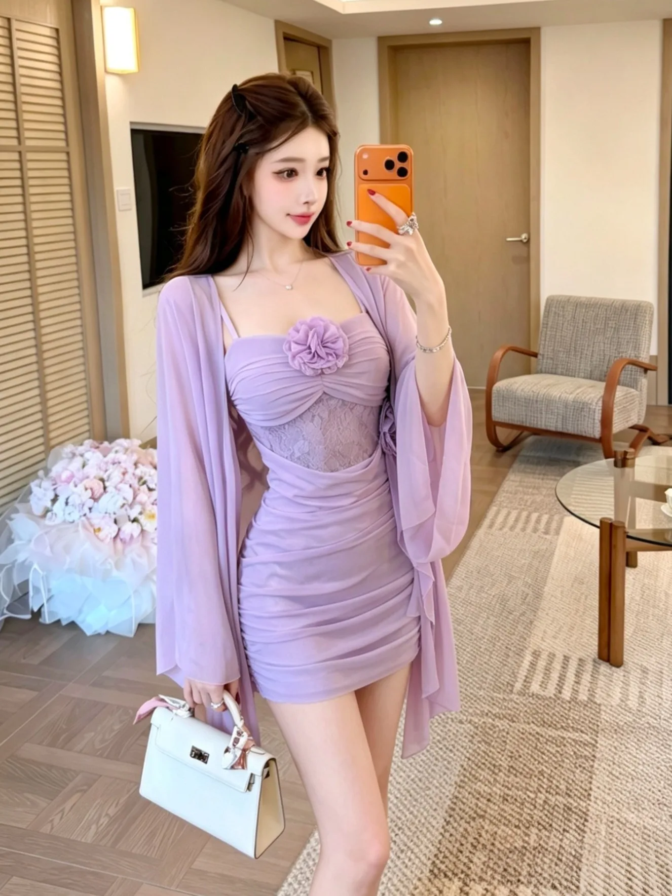 Summer Floral Lace Halter Neck Short Skirt Two-Piece Set Women's Vacation Wear Light Weight Sun Protection Slim Fit Princess ...
Summer Floral Lace Halter Neck Short Skirt Two-Piece Set Women's Vacation Wear Light Weight Sun Protection Slim Fit Princess ...