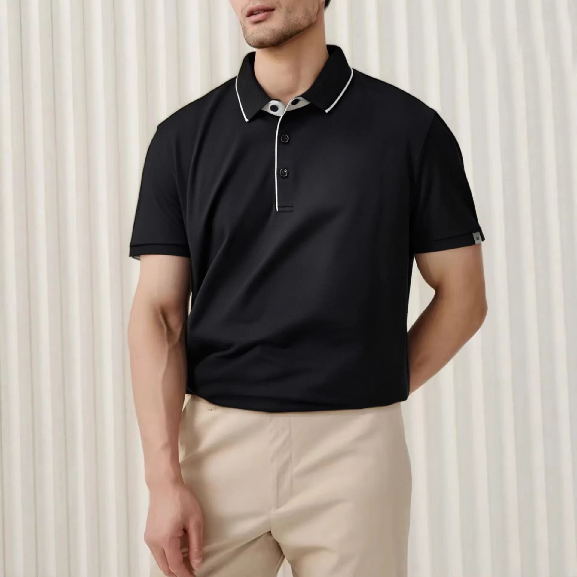 Summer Contrasting Color Collar Short-sleeved Polo Shirt Men's Casual Commuting Breathable Comfortable Simple T-shirt Top Men
Summer Contrasting Color Collar Short-sleeved Polo Shirt Men's Casual Commuting Breathable Comfortable Simple T-shirt Top Men