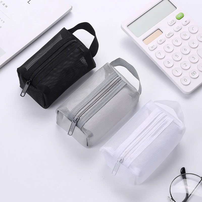 Simple Black White Pencil Case Nylon Mesh Storage Bag Portable Zipper Card Holder Key Coin Bag Earphones Storage Pouch Bag
Simple Black White Pencil Case Nylon Mesh Storage Bag Portable Zipper Card Holder Key Coin Bag Earphones Storage Pouch Bag